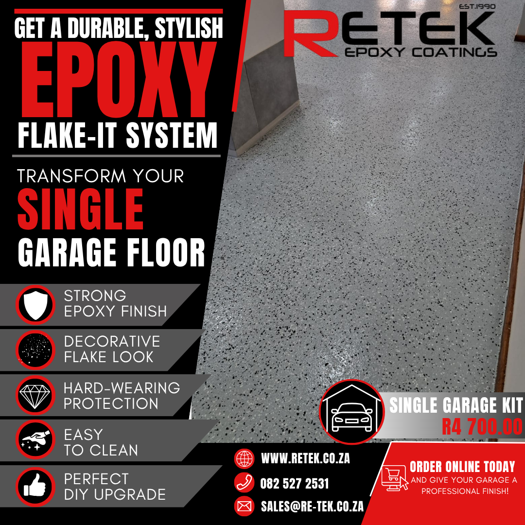 DIY Flake-it Garage Kit - Single Garage Kit 20sqm